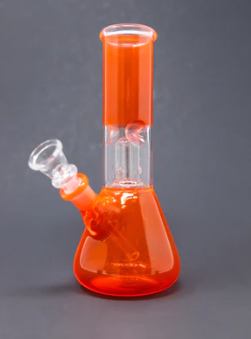 Orange Swirl Bubbler W/carb Hole