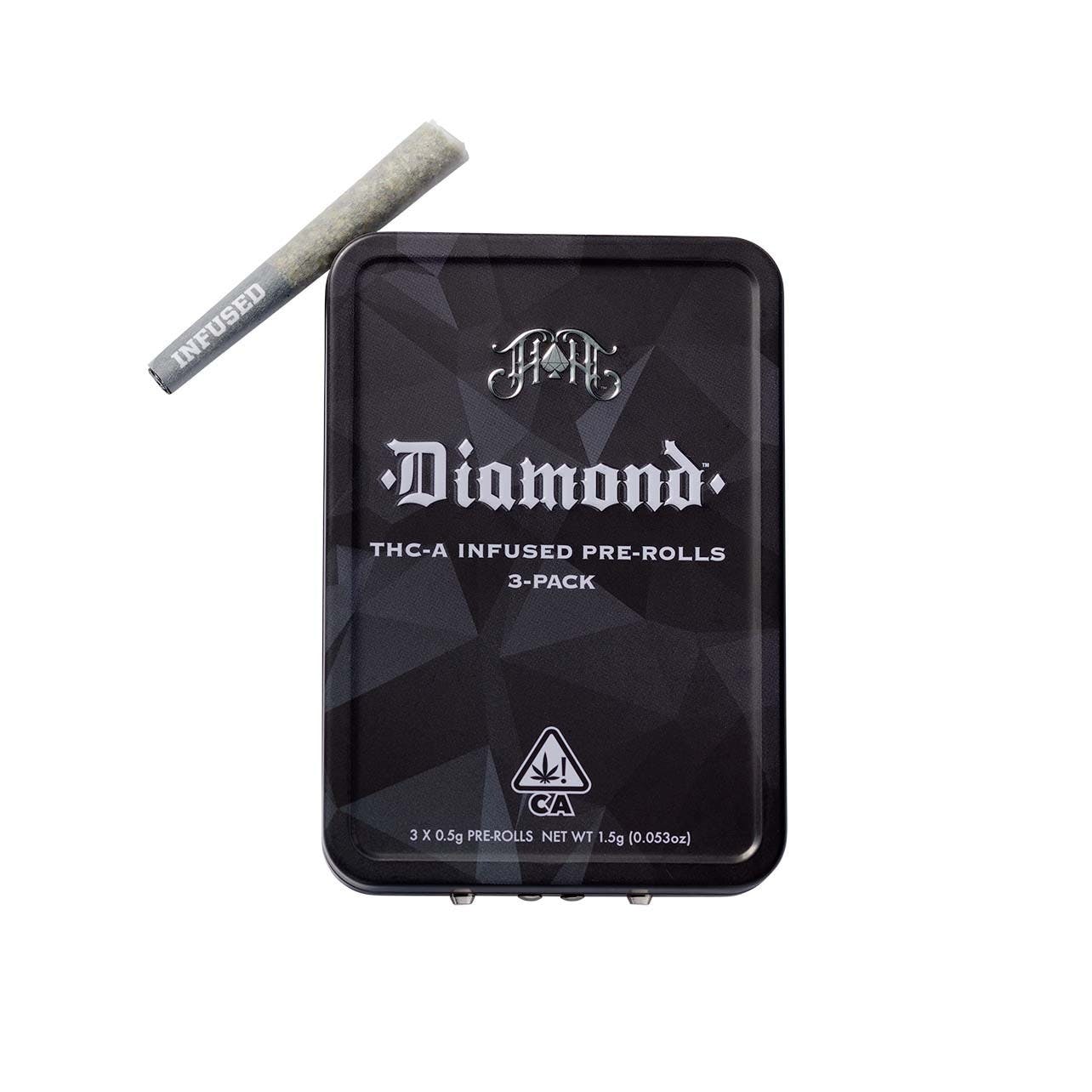 J1 - 0.5G Diamond Infused 3 Pack Prerolls